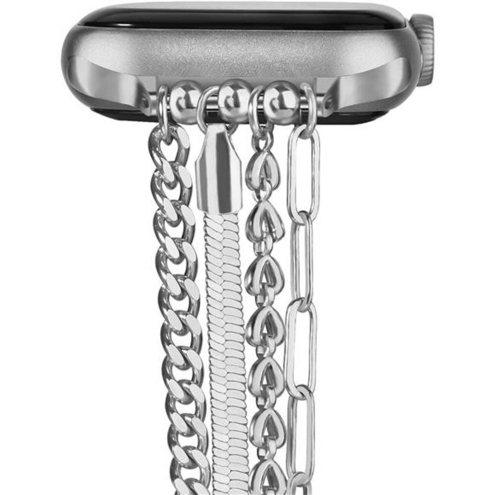 Silver Slim Fashion Apple Watch Band
